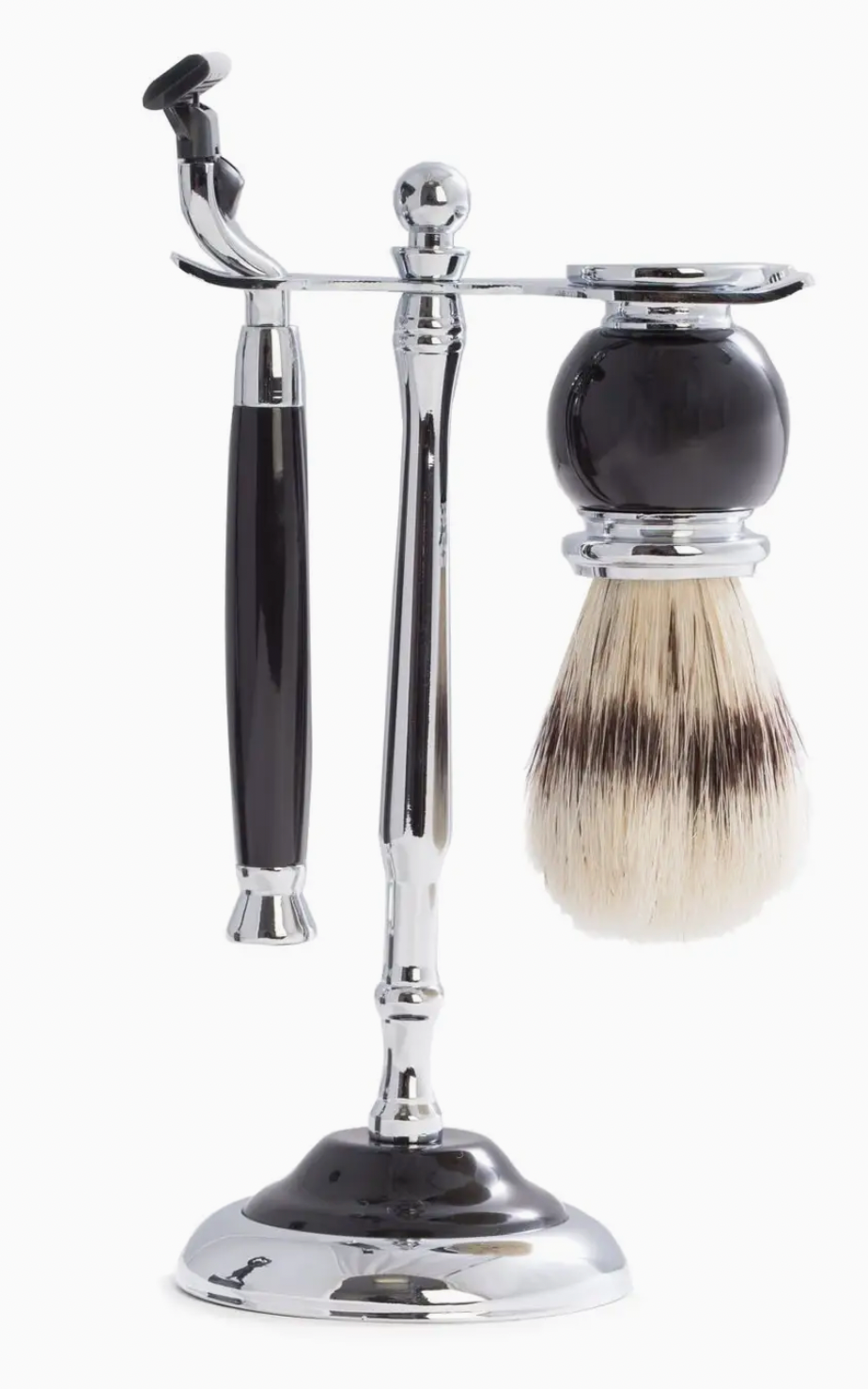 Black Enamel Finish Shaving Set