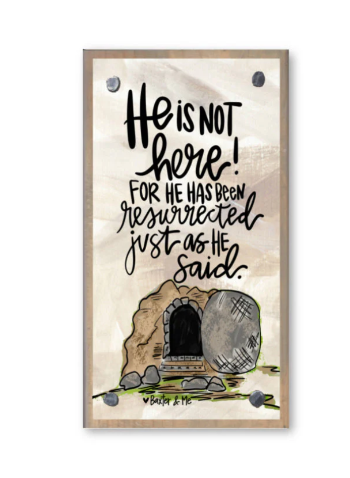 He is Not Here Tomb Happy Block
