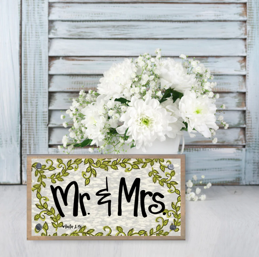 Mr. & Mrs. Vine Happy Block