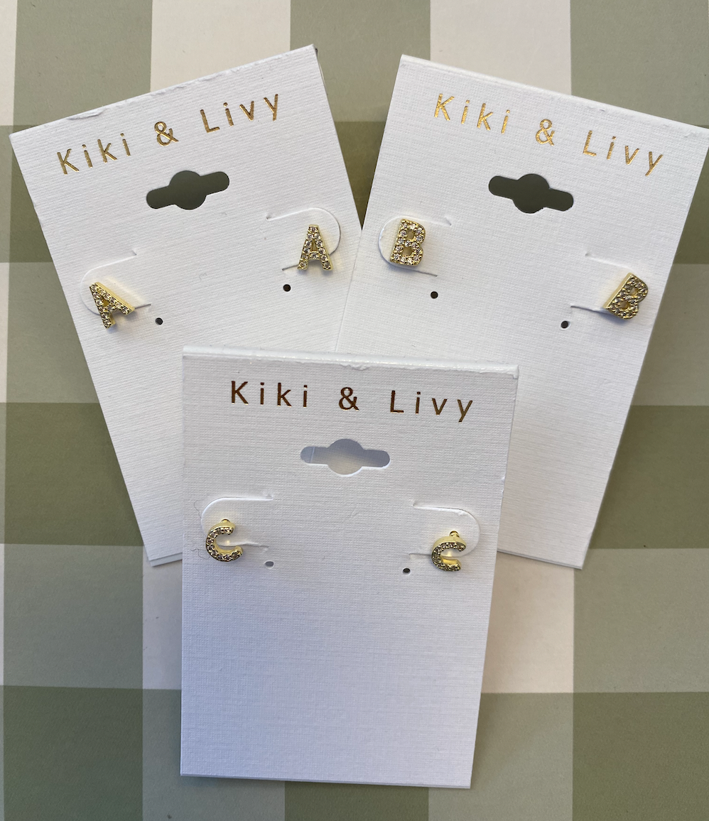 Tiny letter Stud Earrings