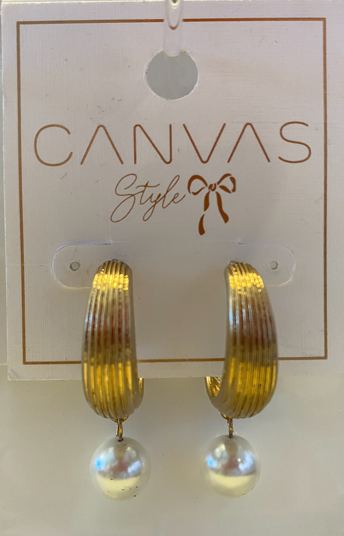 Margo Pearl Drop Hoops