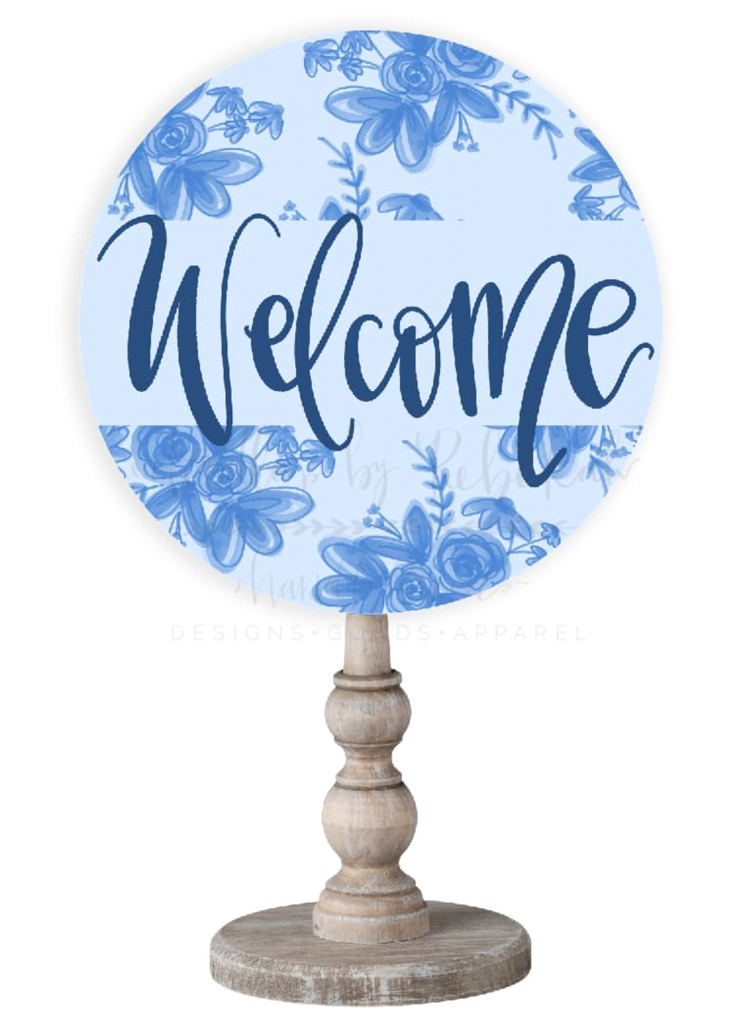 Blue Welcome topper