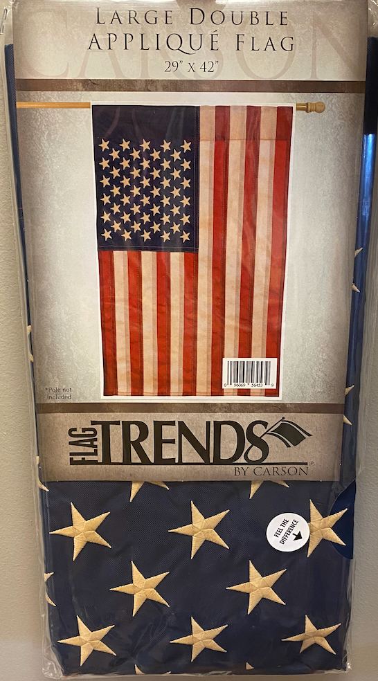 Tea Stained American Large Flag