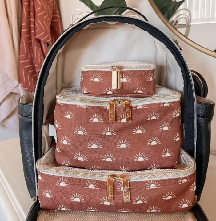 Pack Like A Boss Terracotta Sun Diaper Bag Packing Cubes