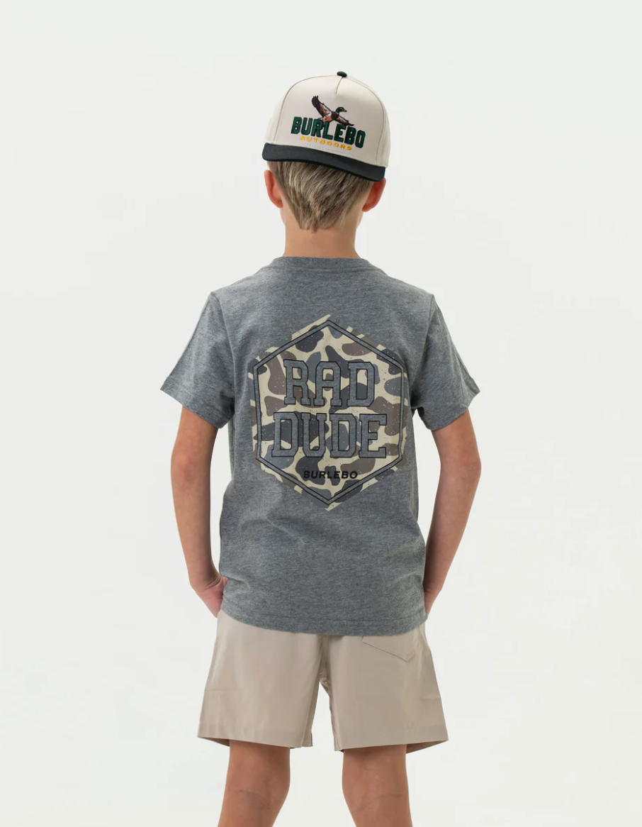 Youth Tee - Rad Dude - Dark Heather Grey