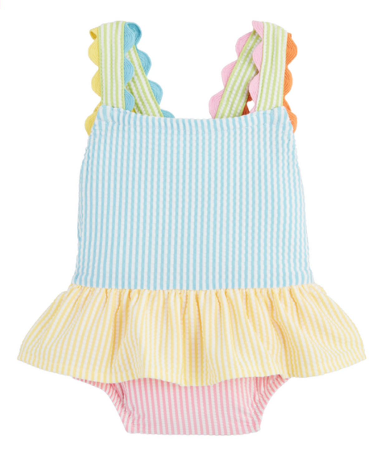 Girls' Seersucker Ric Rac Swimsuit
