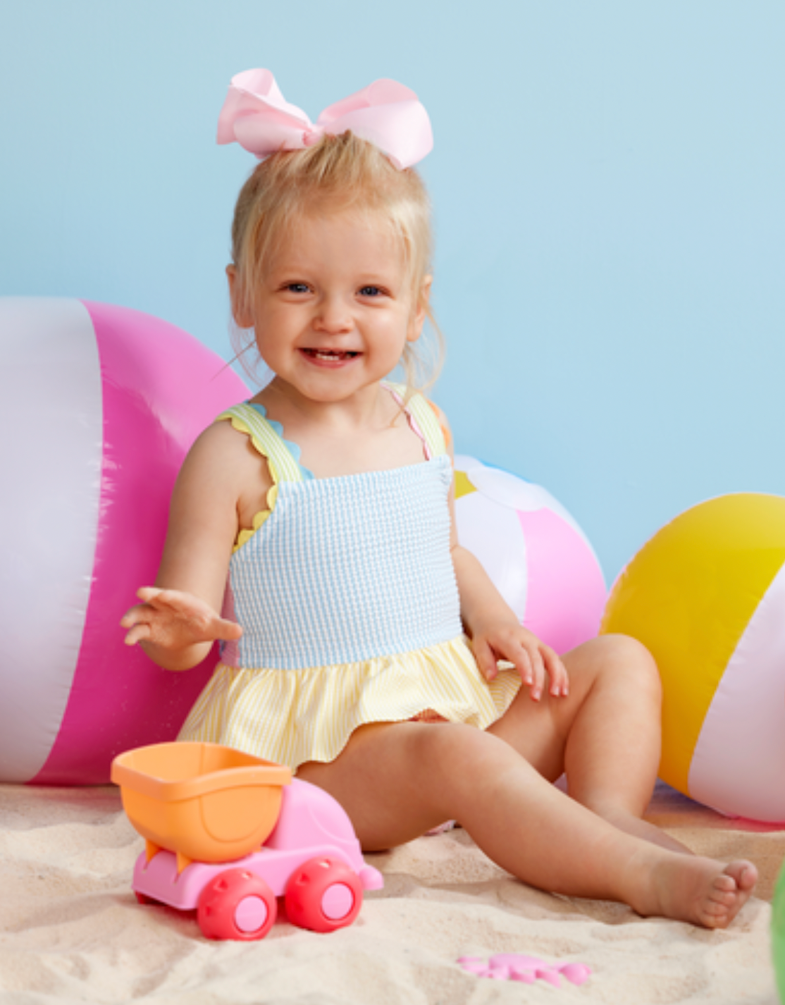 Girls' Seersucker Ric Rac Swimsuit