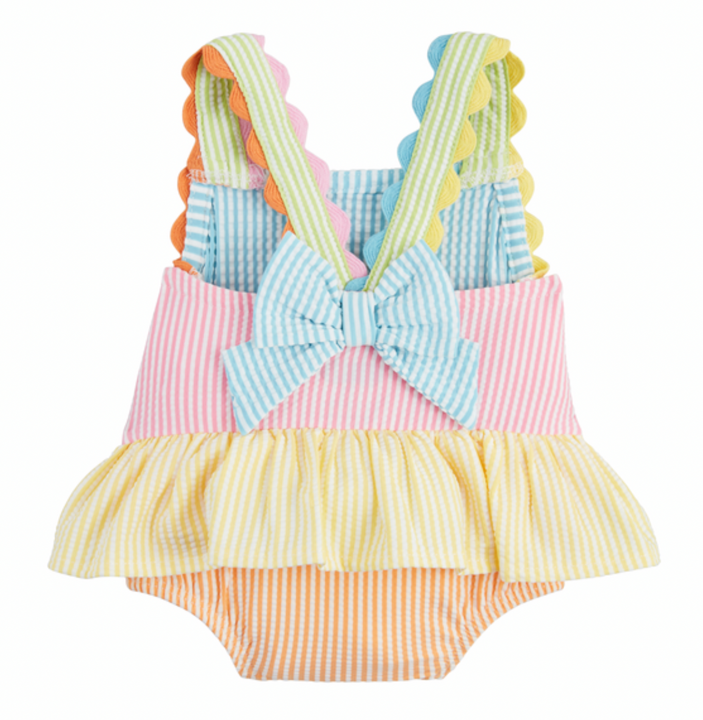 Girls' Seersucker Ric Rac Swimsuit