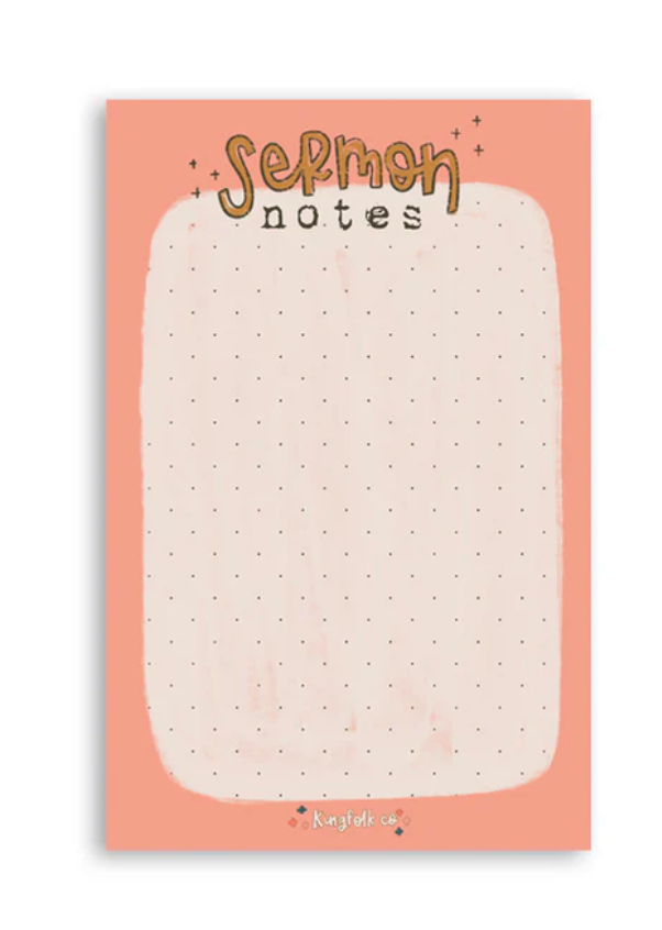 Sermon Notes Large Notepad