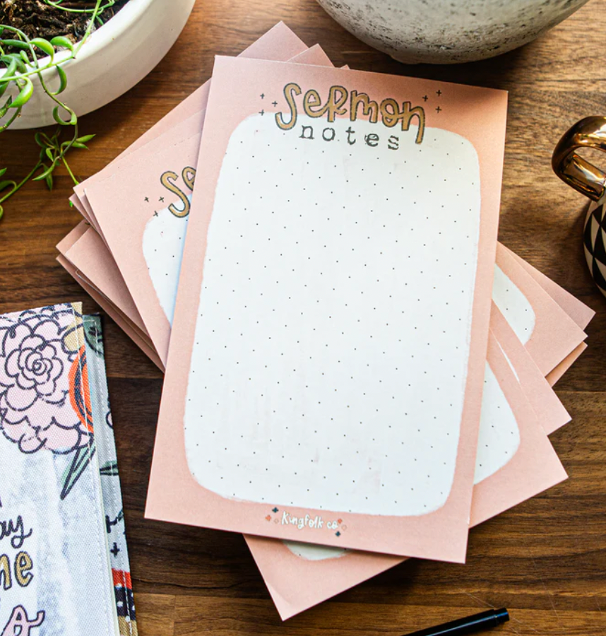 Sermon Notes Large Notepad