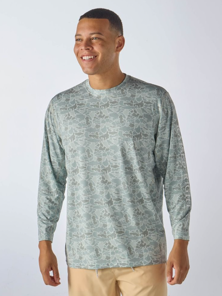 Mens Sports Long Sleeve-Light Camo