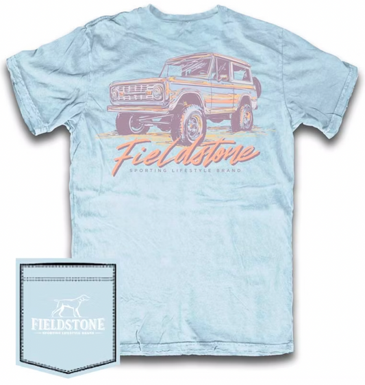 Neon Bronco T-Shirt - Chambray