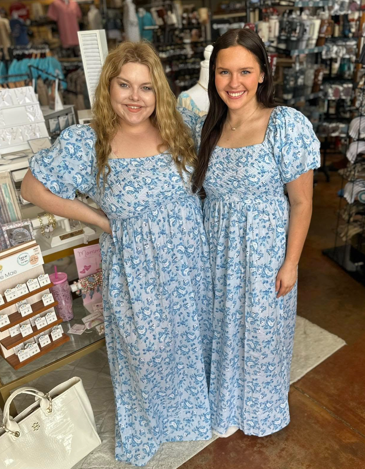 Blue & White Smocked