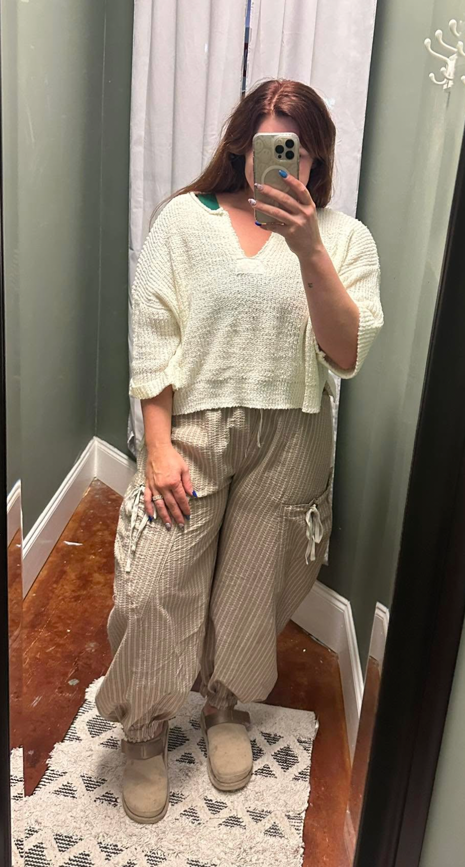 Striped Drawstring Side Pocket Jogger Pants