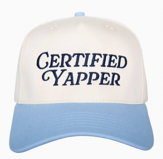 Certified Yapper Two-Toned Vintage Hat