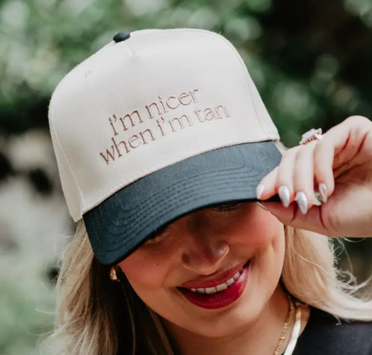 I'm Nicer When I'm Tan Two-Toned Vintage Hats