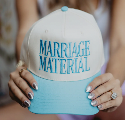 Marriage Material Two-Toned Trucker Hats For Women