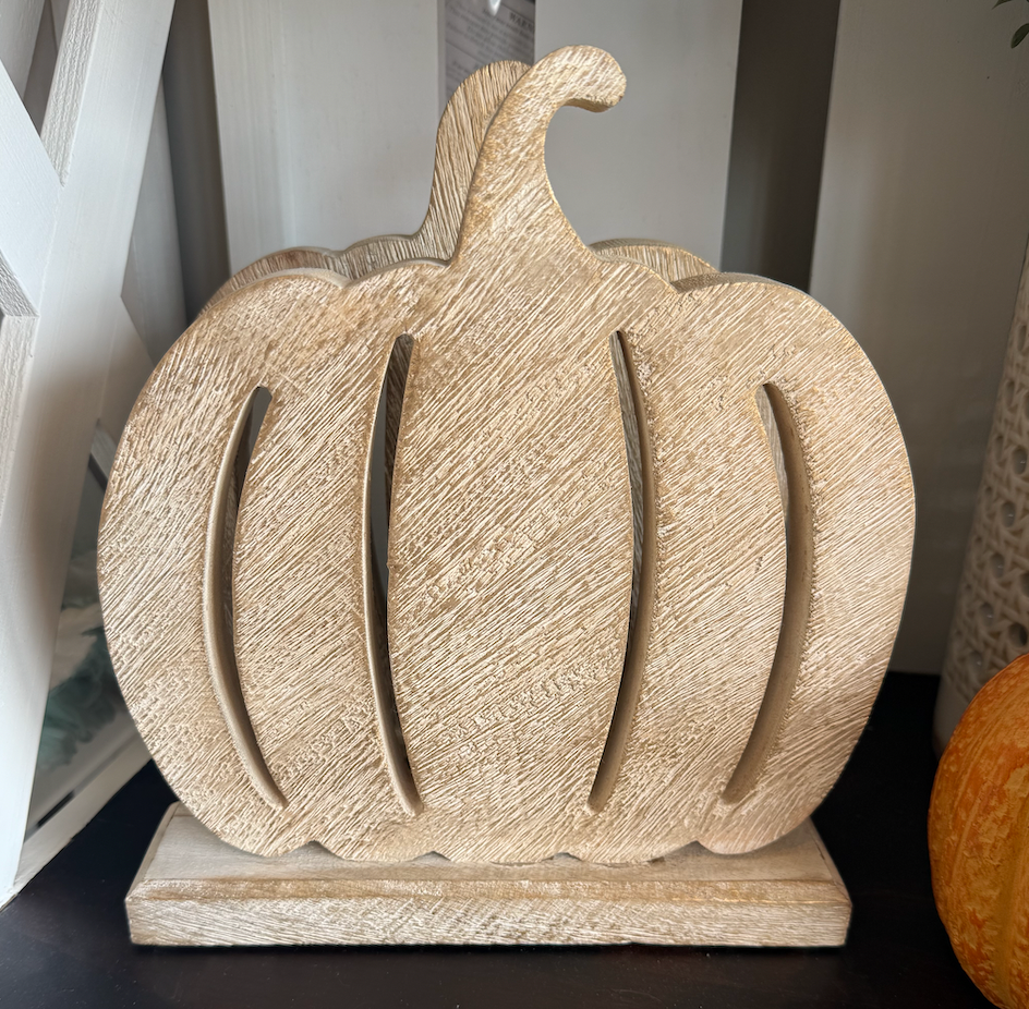 Wood Pumpkin Tabletop