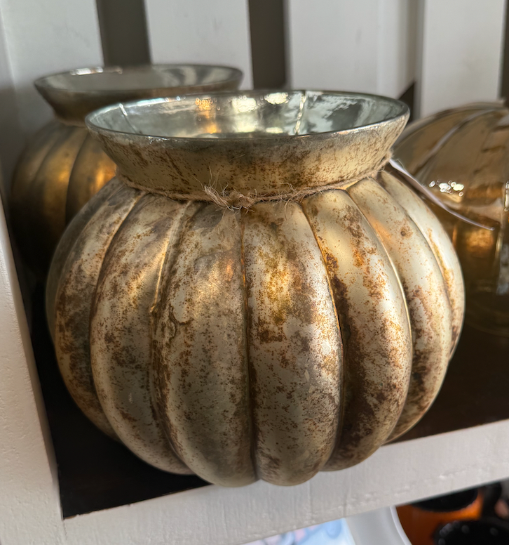 Votive Pumpkin 8x7 Burnt Gold