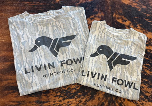 Youth Block Logo-Faded Camo Tee