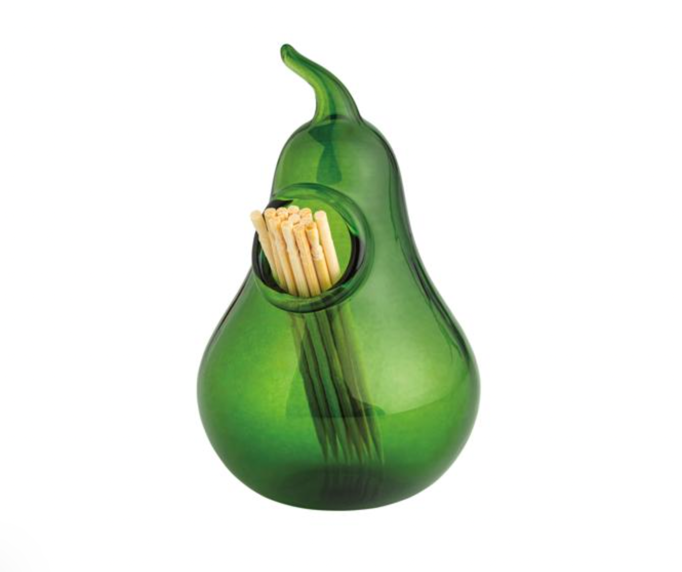 Green Pear Toothpick Holder
