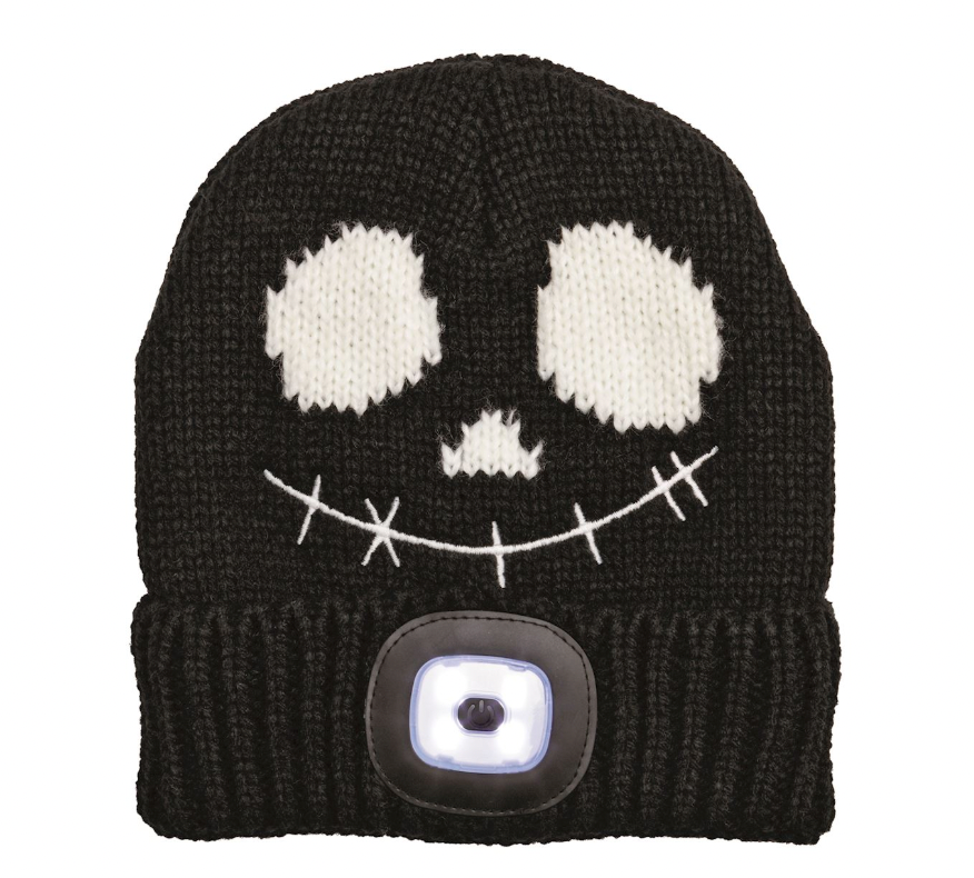 Black Halloween Flashlight Hat