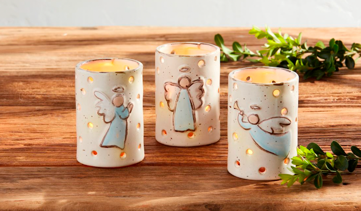 FARMHOUSE FLYING ANGEL VOTIVE