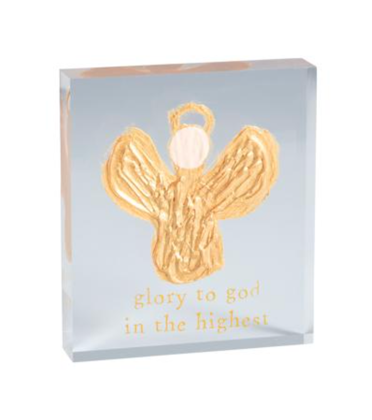 Glory Angel Scripture Plaque