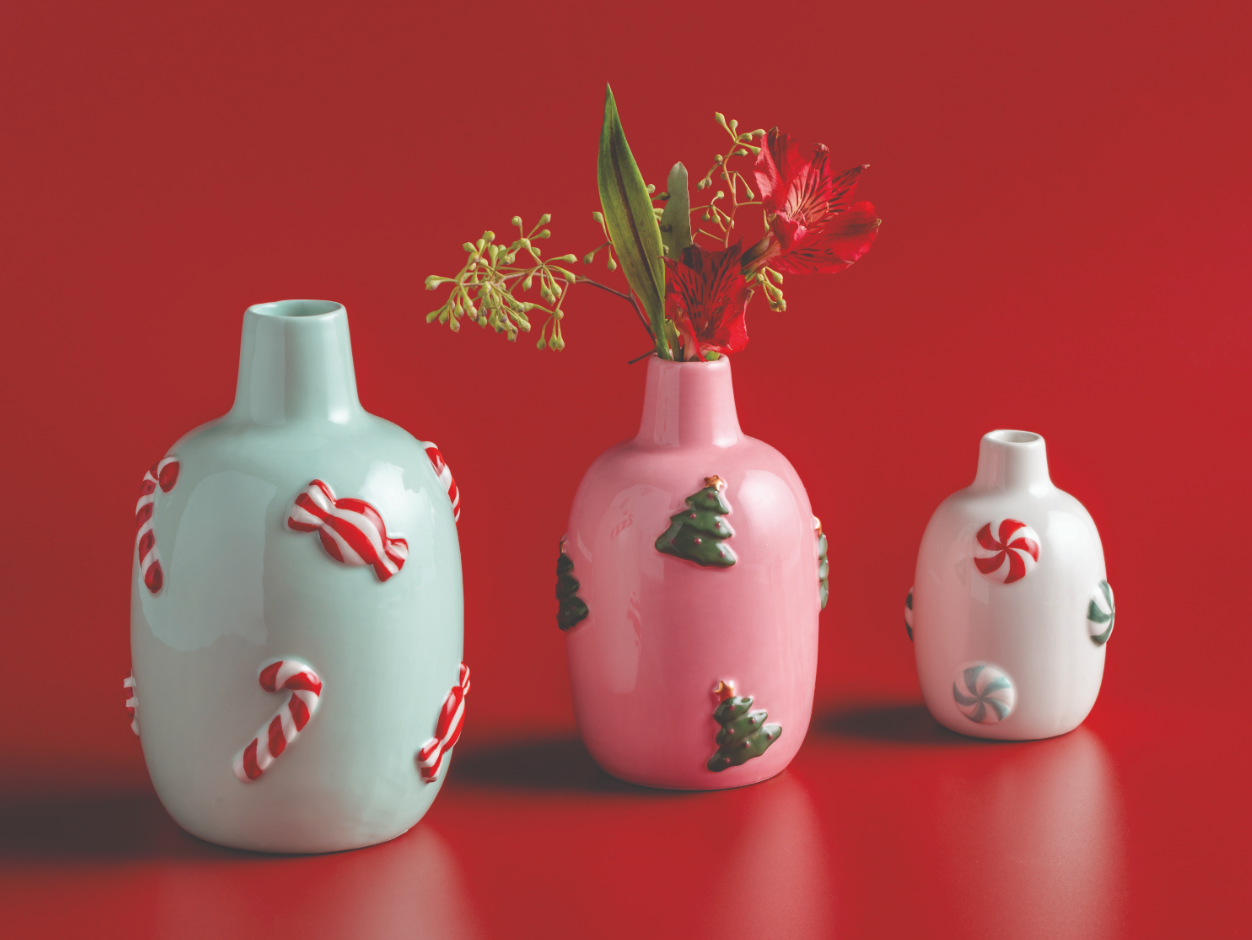 Christmas Tree Holiday Vase