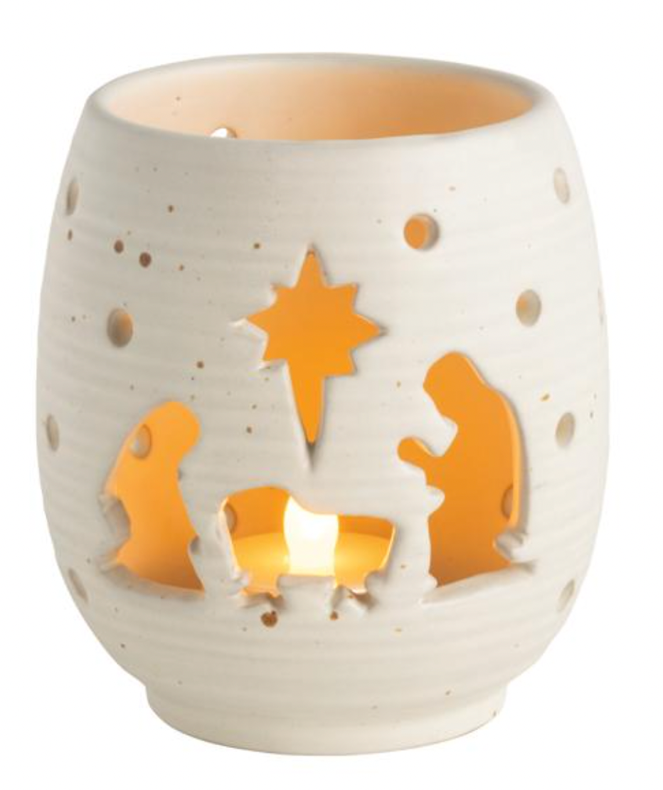 Nativity Pierced Votive Holder