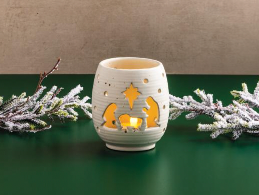 Nativity Pierced Votive Holder