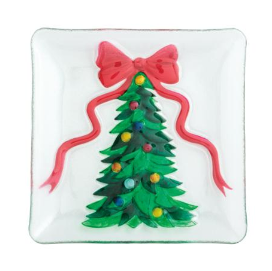 Christmas Tree Glass Plate