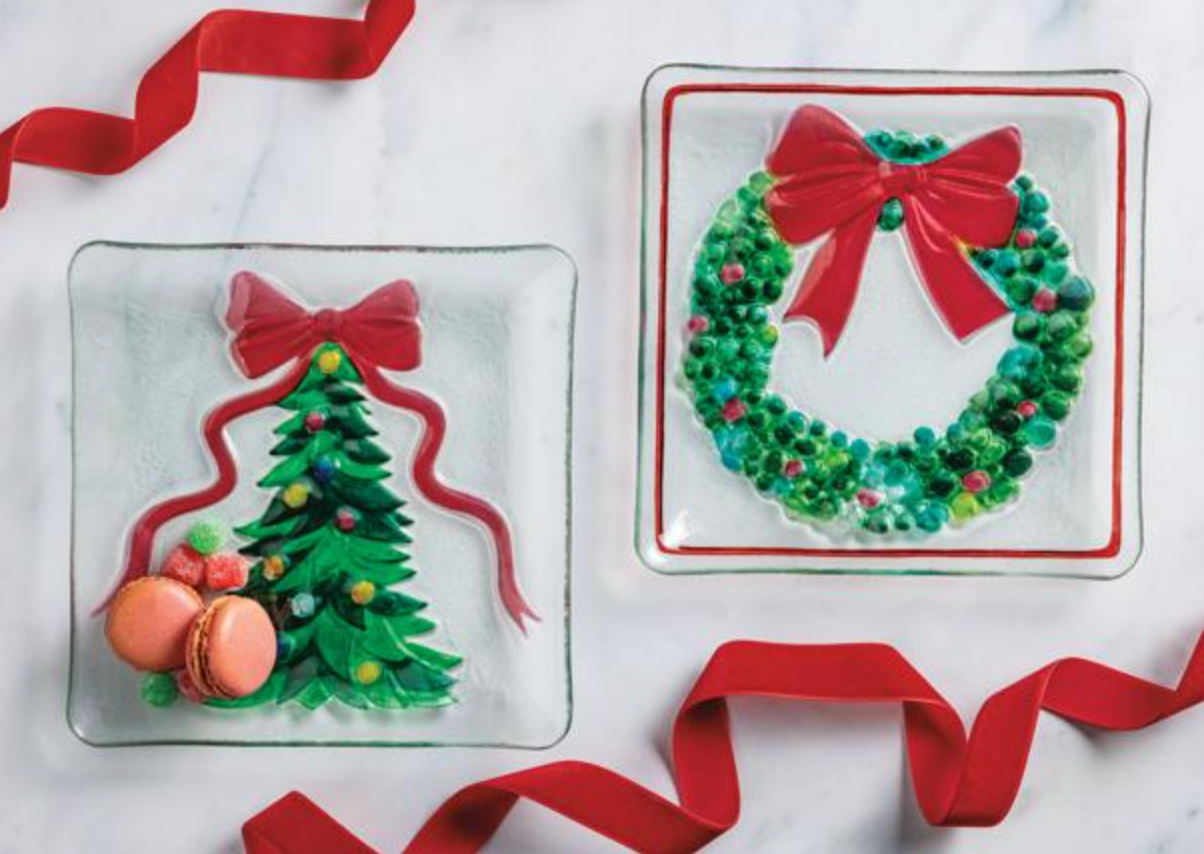 Christmas Tree Glass Plate