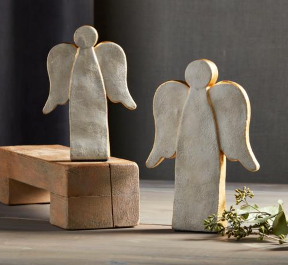 Small Gold Concrete Angel