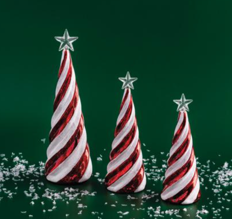 Small Candy Cane Glass Tree