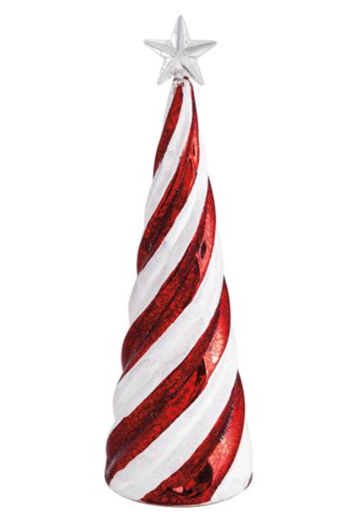 Large Candy Cane Glass Tree