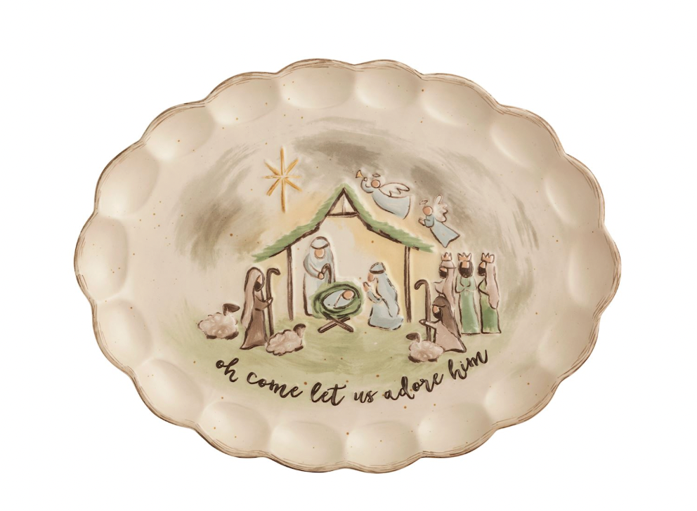 Nativity Oval Platter