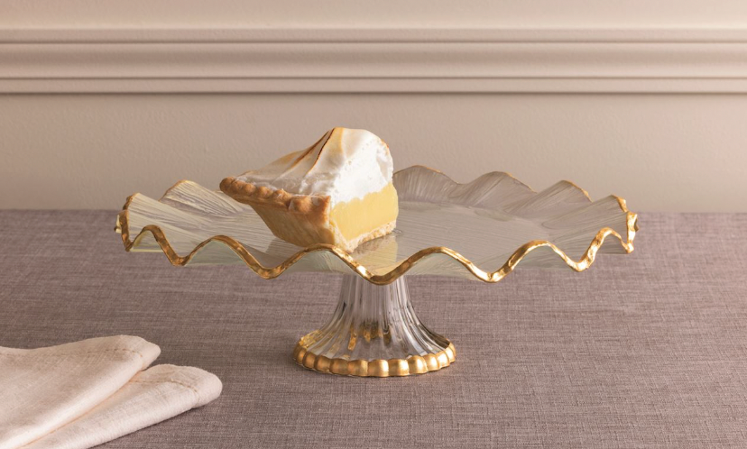 Gold Edge Ruffle Cake Stand
