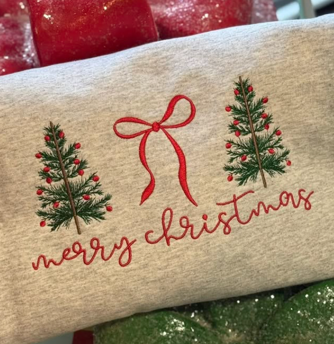 Bow Tree Embroidery