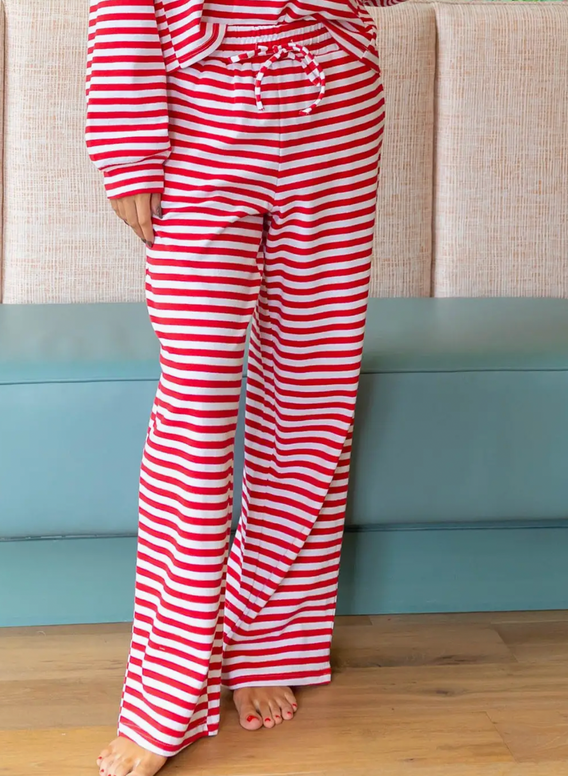 LULUMAC Stripe Pant-Red