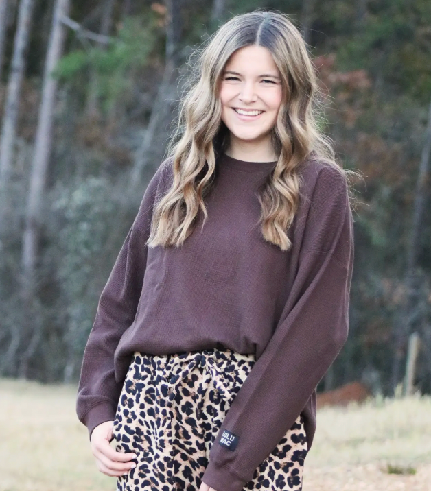 Lm-Waffle Longsleeve Top-Brown