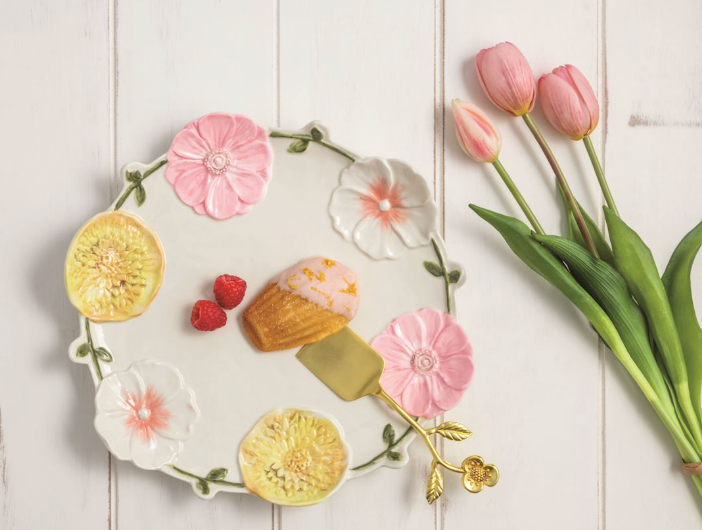 Flower Rim Platter Set