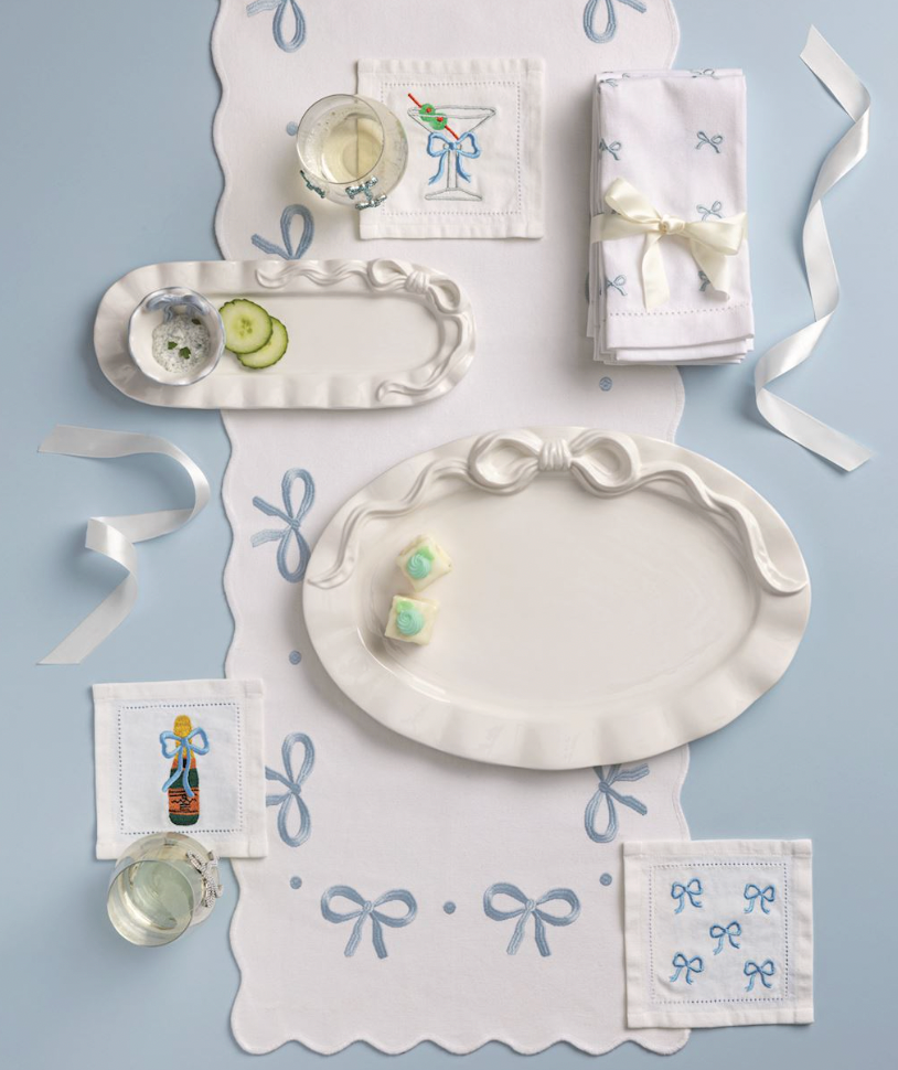Bow Tray And Dip Bowl