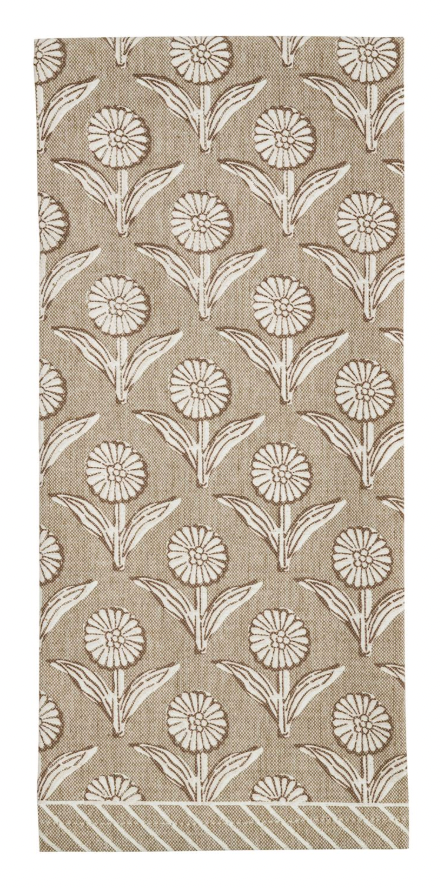 Stripe Taupe Printed Towel