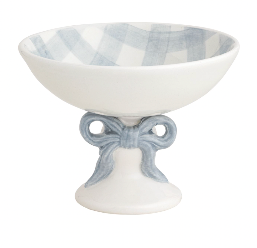Gingham Bow Candy Dish