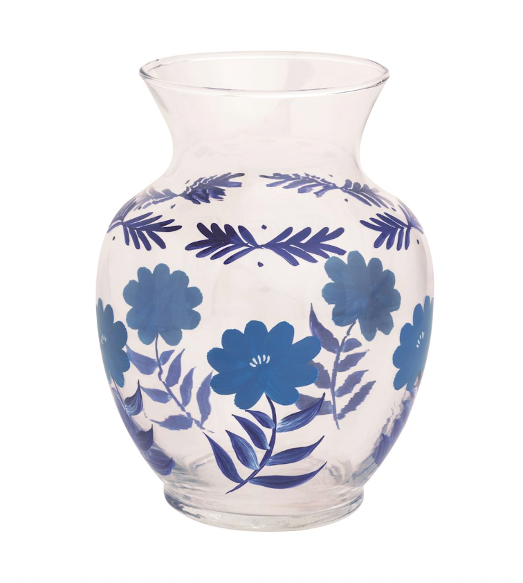 Blue Flower Stem Vase