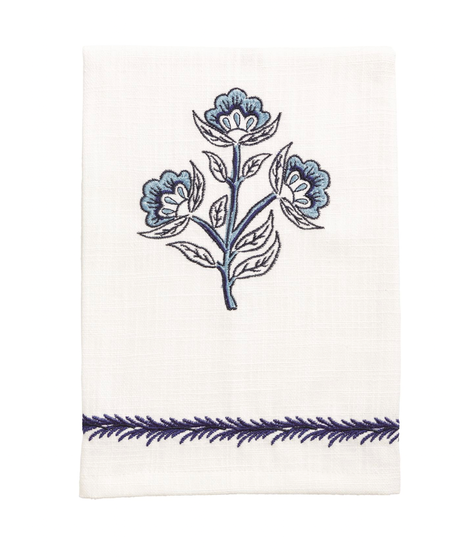 Blue Triple Flower Towel