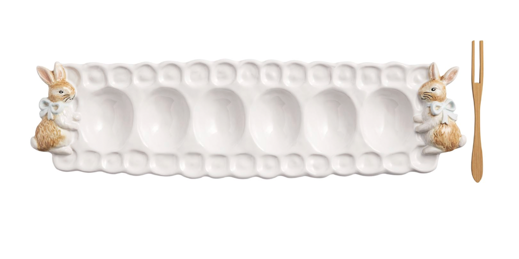 Bunny Easter Deviled Egg Tray Set