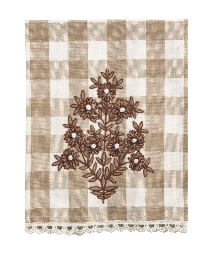 Buffalo Embroidered Tea Towel