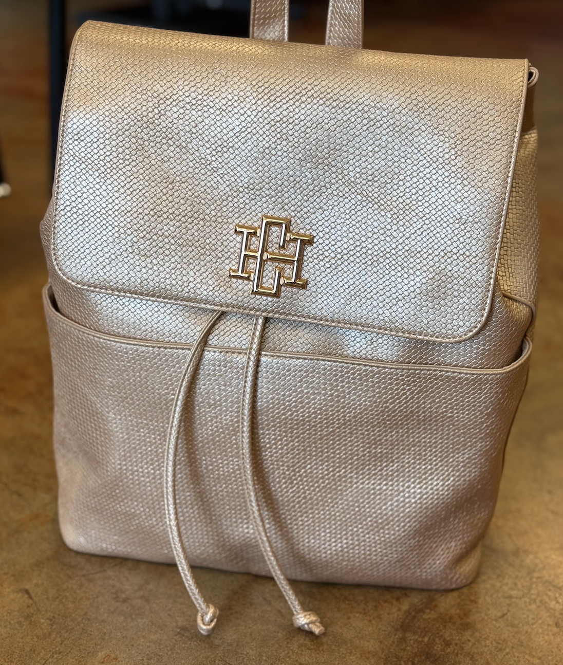 Bennett Backpack Woven Gold